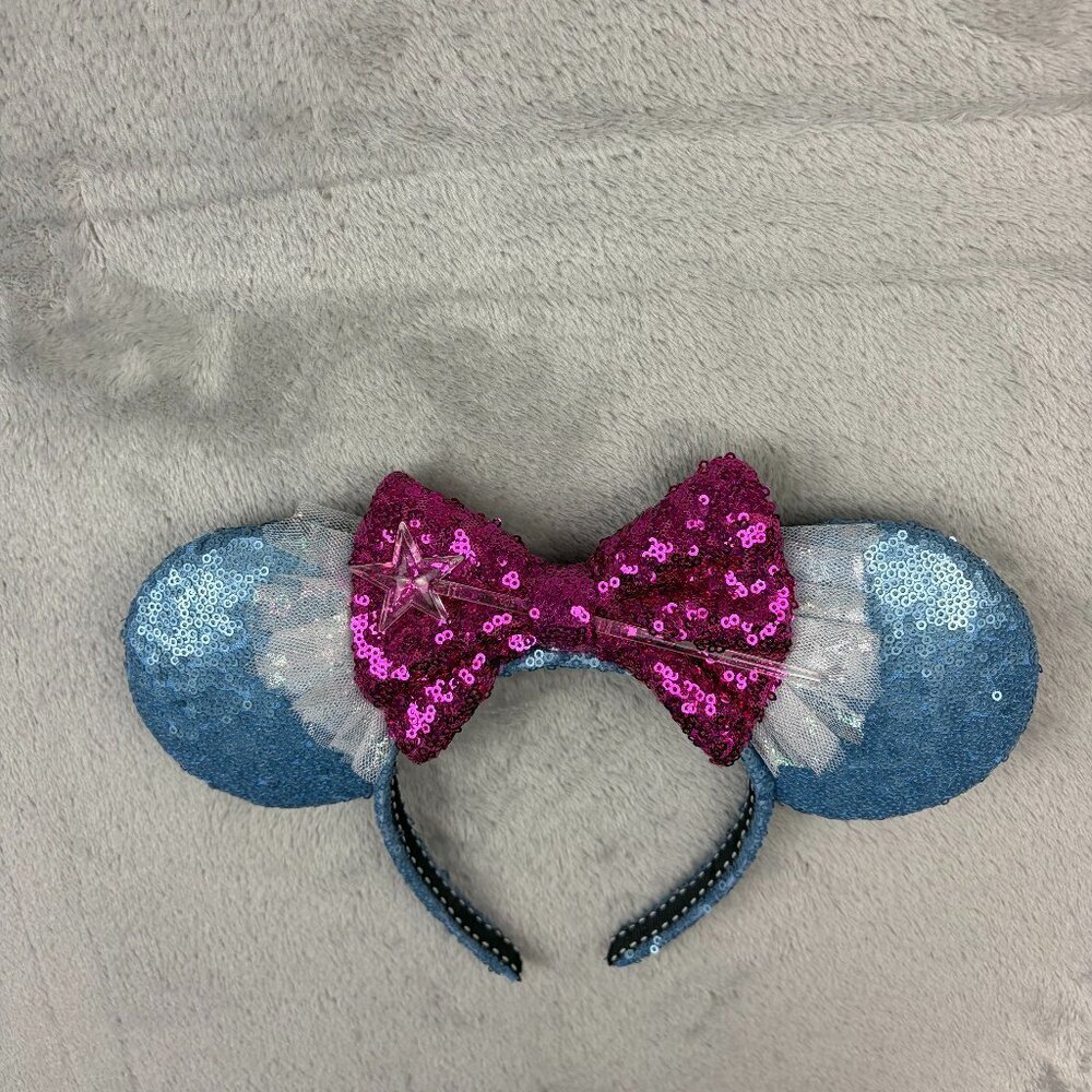 Disney Minnie Mouse Custom Made Sequins Ears Headband Adult Size - Picture 3 of 6
